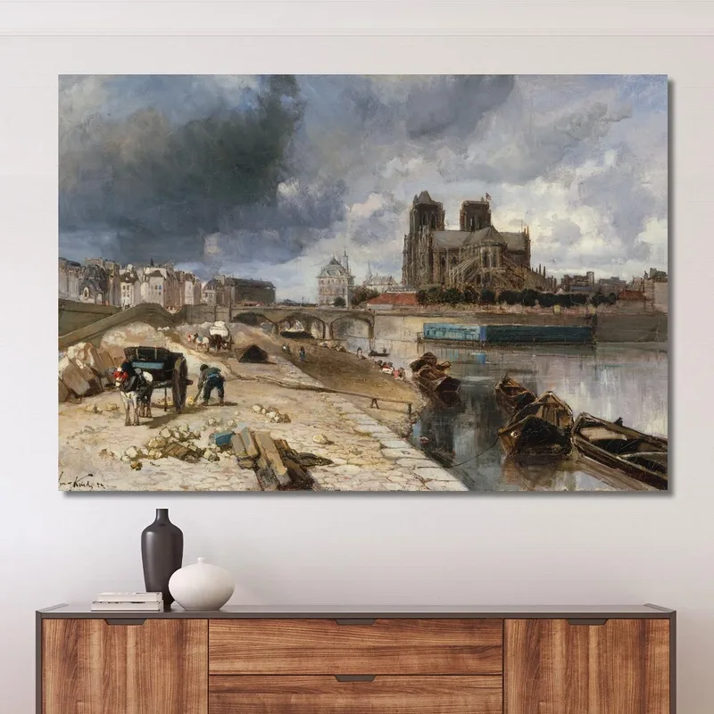 Notre-Dame View From The Quai De La Tournelle Johan Barthold Jongkind