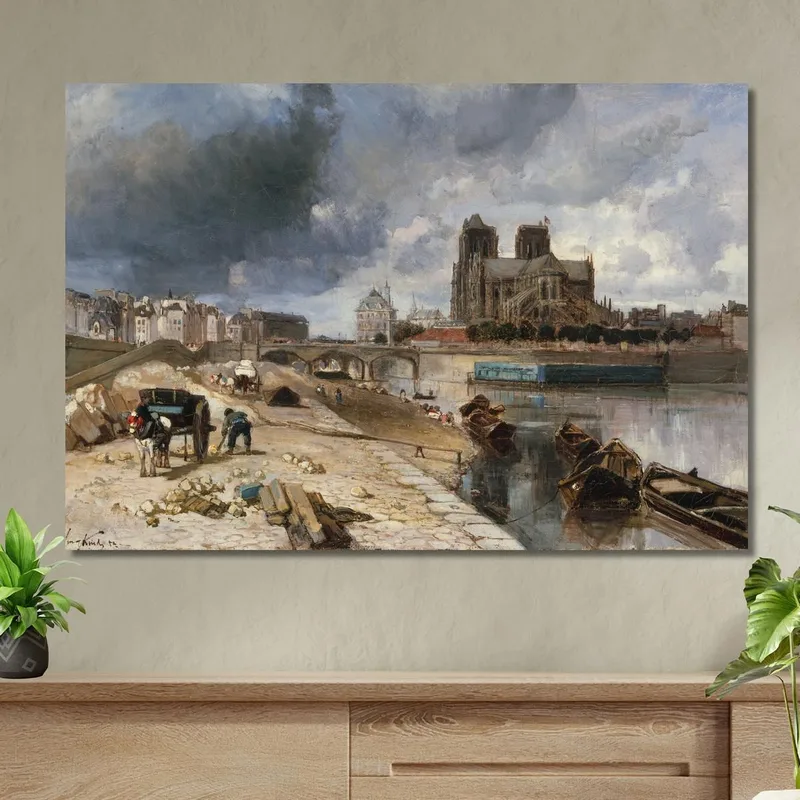 Notre-Dame View From The Quai De La Tournelle Johan Barthold Jongkind