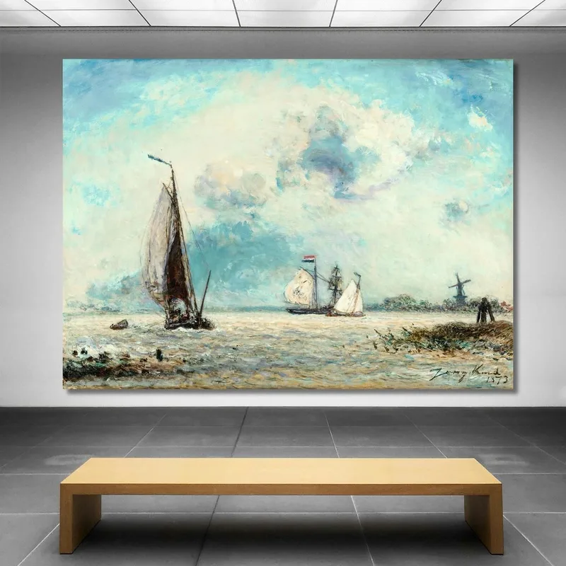 Segelboote Auf Der Maas Johan Barthold Jongkind