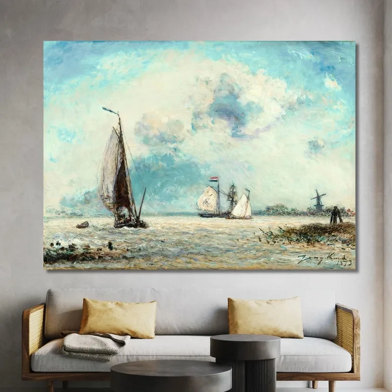 Segelboote Auf Der Maas Johan Barthold Jongkind