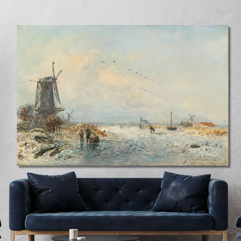 Winterszene In Holland Johan Barthold Jongkind