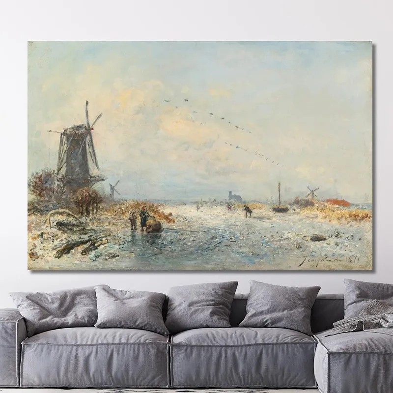 Winterszene In Holland Johan Barthold Jongkind