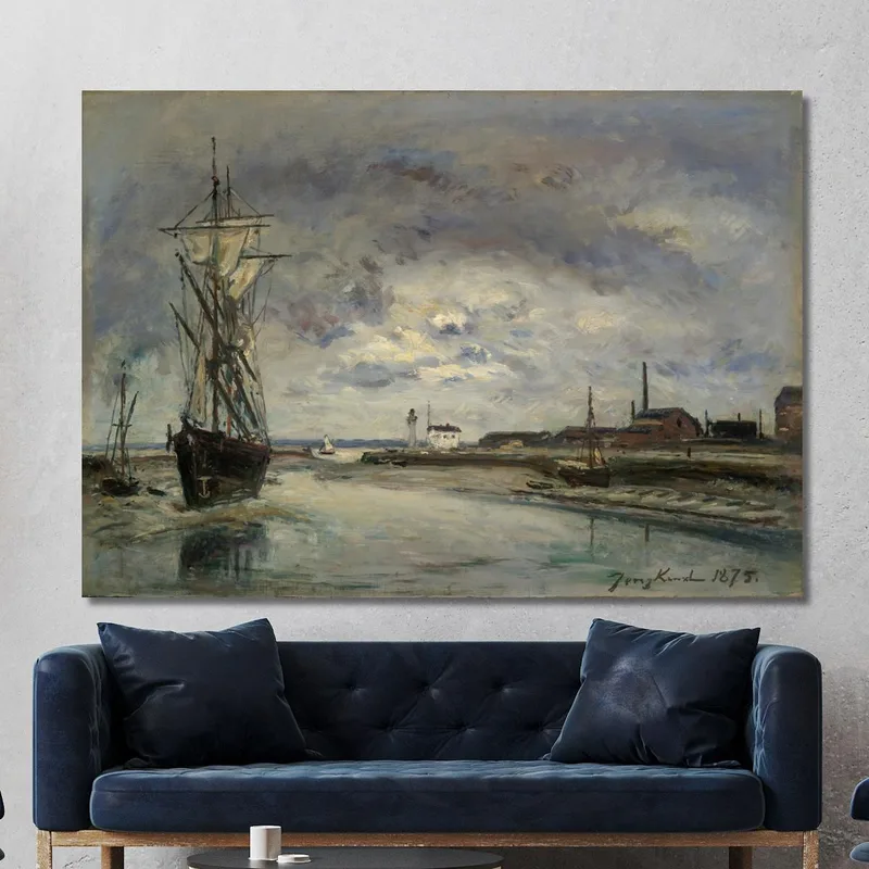 El Puerto De Honfleur Johan Barthold Jongkind