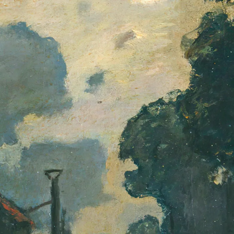 Une Rue À Delft Le Soir Johan Barthold Jongkind