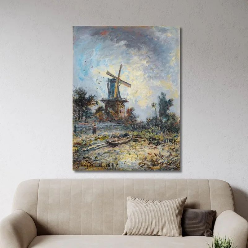 Windmill In Dordrecht Johan Barthold Jongkind