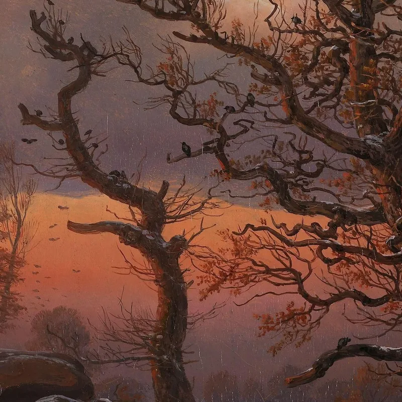 Dänische Winterlandschaft Mit Hünengrab Johan Christian Dahl