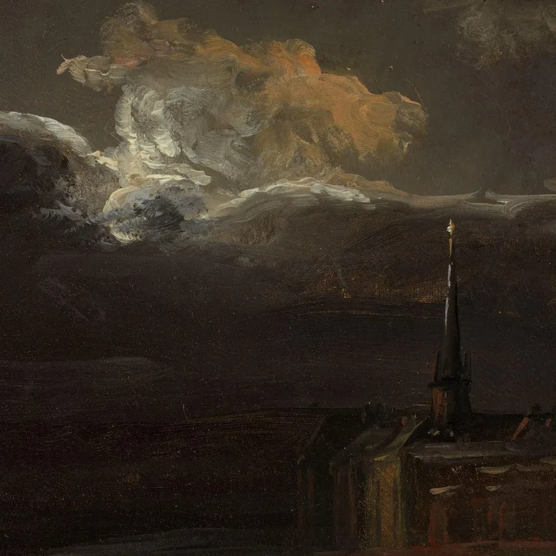 Dresden In Moonlight Johan Christian Dahl