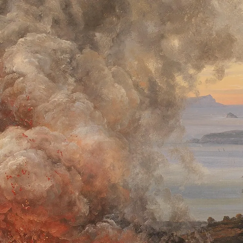 Éruption Du Volcan Vésuve Johan Christian Dahl