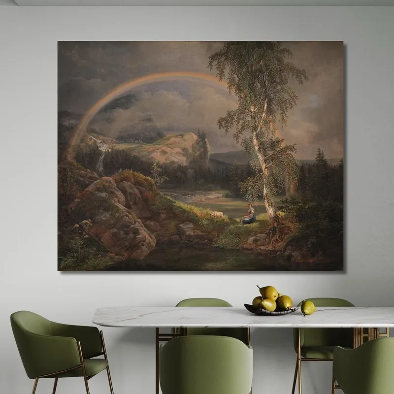 Paisaje Noruego Con Un Arco Iris Johan Christian Dahl