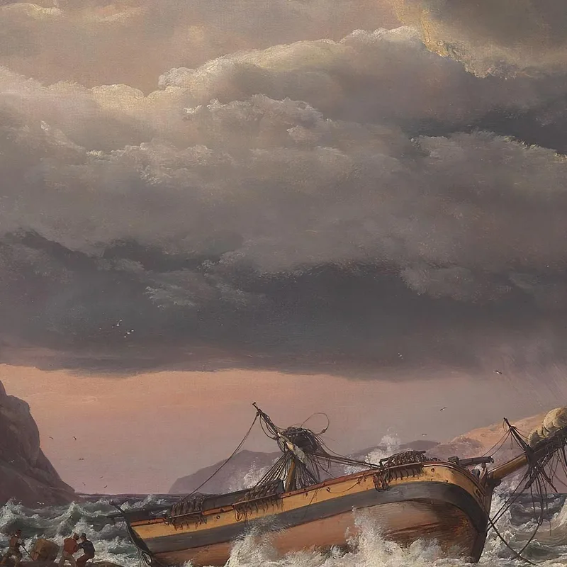 Naufrage Sur La Côte De Norvège Johan Christian Dahl