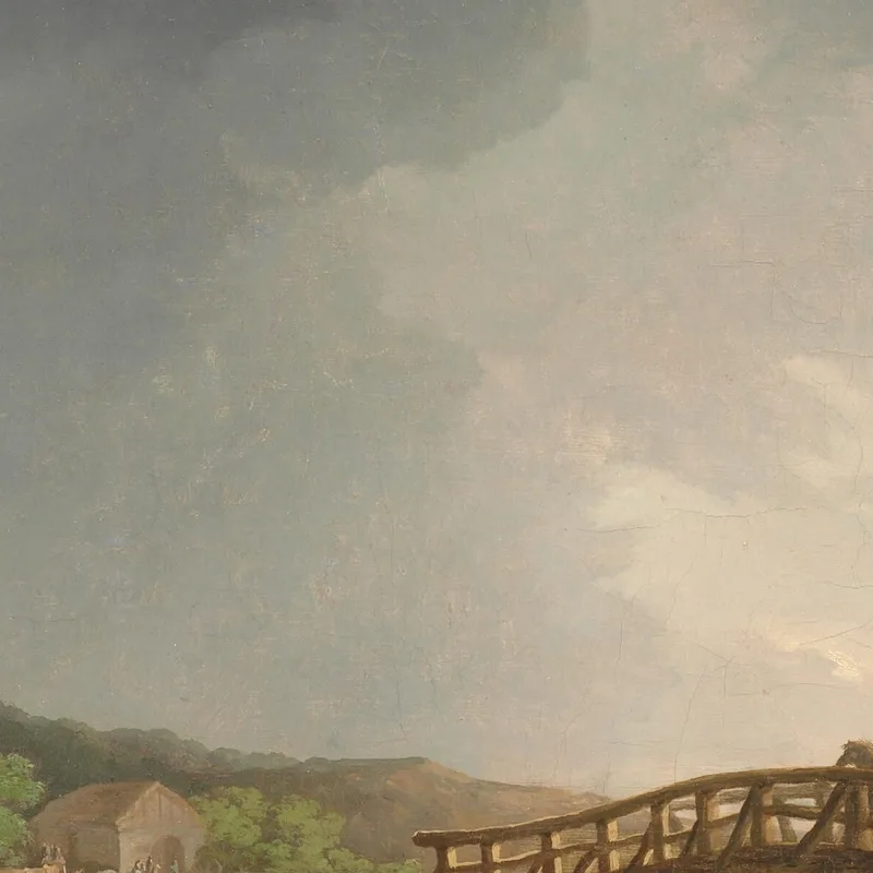 Le Pont Sur La Rivière Tryggevælde Avec Vue Sur Køge Zélande Johan Christian Dahl