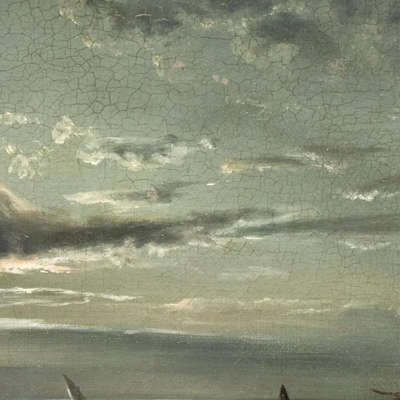 Il Golfo Di Napoli Al Chiaro Di Luna Johan Christian Dahl