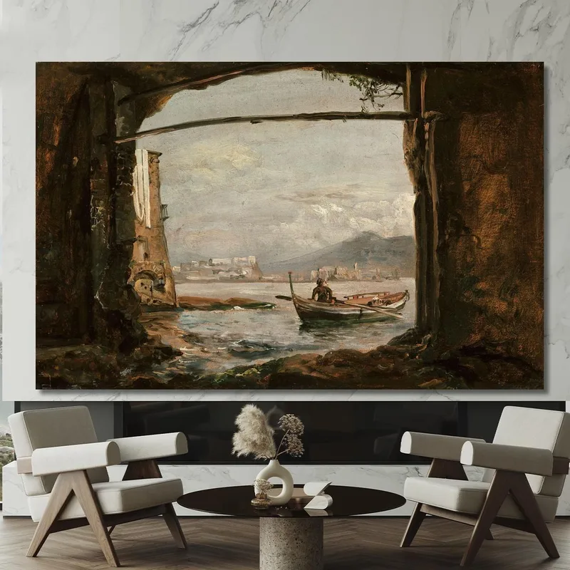 Blick Aus Einer Grotte Bei Posillipo Johan Christian Dahl