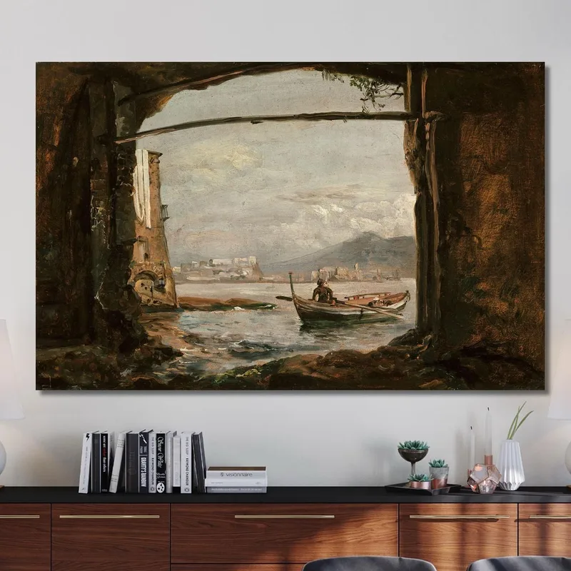 Blick Aus Einer Grotte Bei Posillipo Johan Christian Dahl