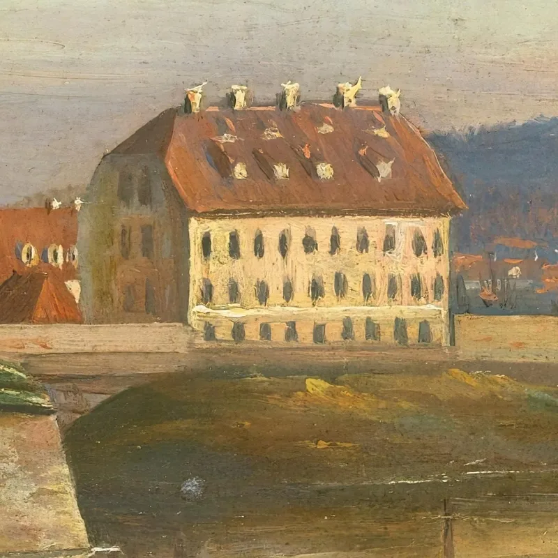 Blick Über Die Elbe Und Die Kaserne Johan Christian Dahl