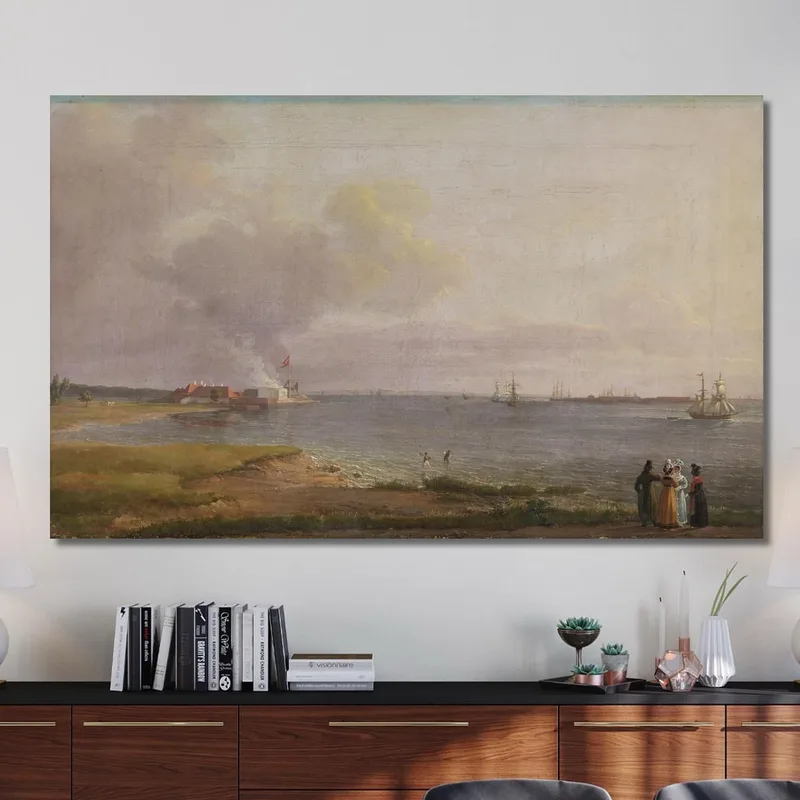 Vue Sur L'Øresund Près Des Carrières De Chaux Johan Christian Dahl