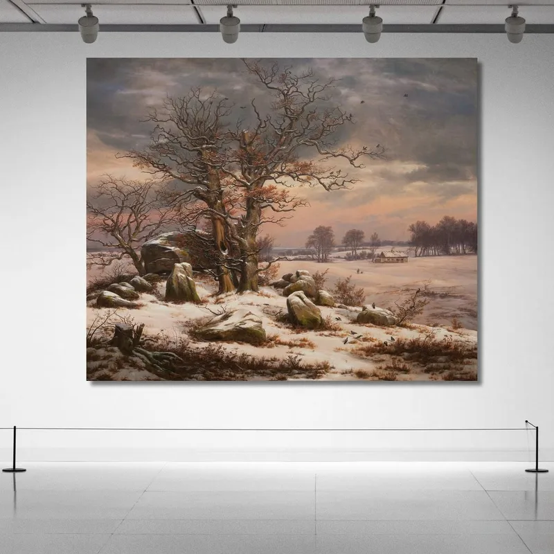 Winterlandschaft Bei Vordingborg Dänemark Johan Christian Dahl