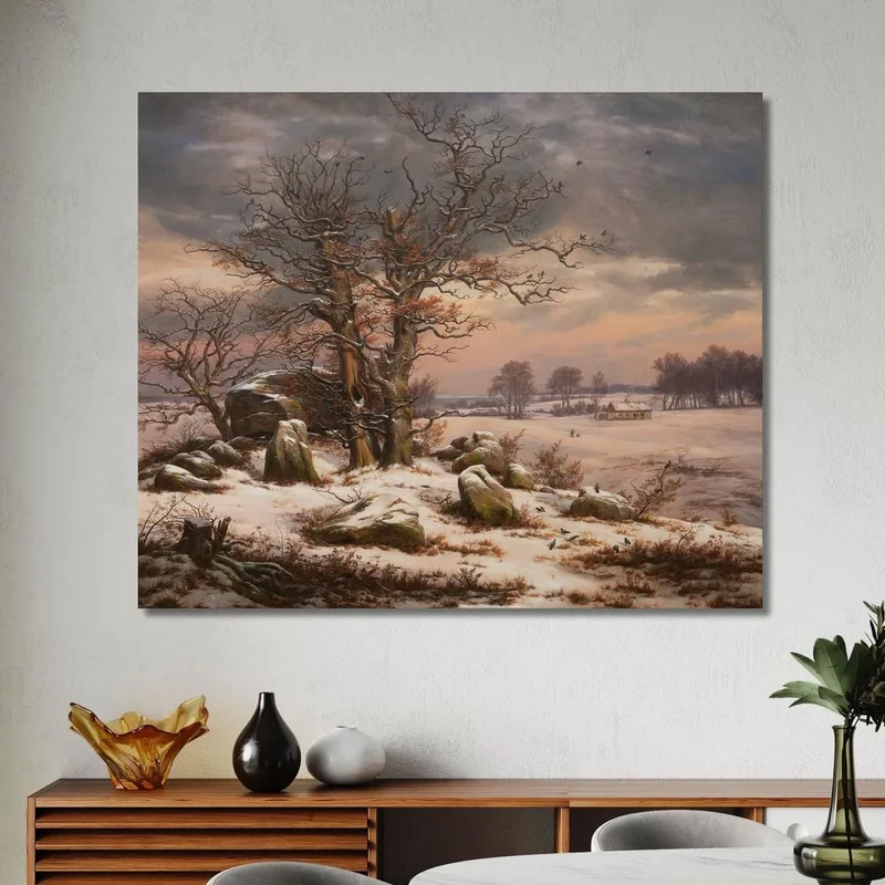 Winterlandschaft Bei Vordingborg Dänemark Johan Christian Dahl