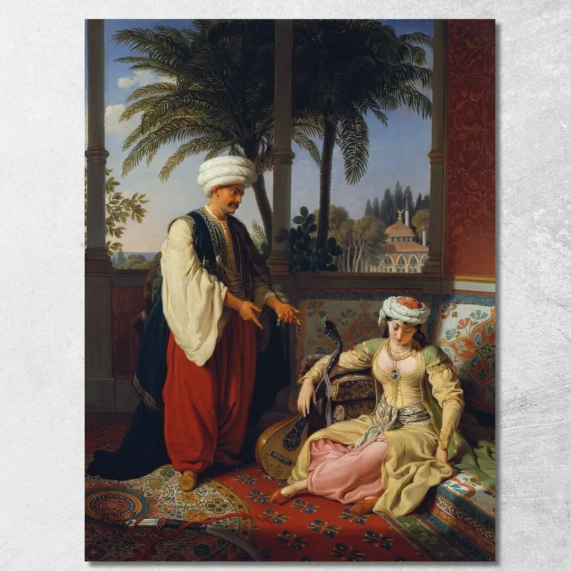 L'Infedeltà Della Donna Turca Johann Peter Krafft quadro stampa su tela