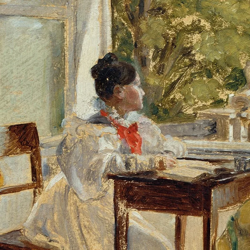 Marie Krafft At The Desk Johann Peter Krafft