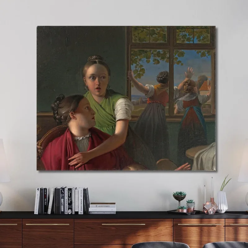 Vier Mädchen In Einem Zimmer Johann Peter Krafft