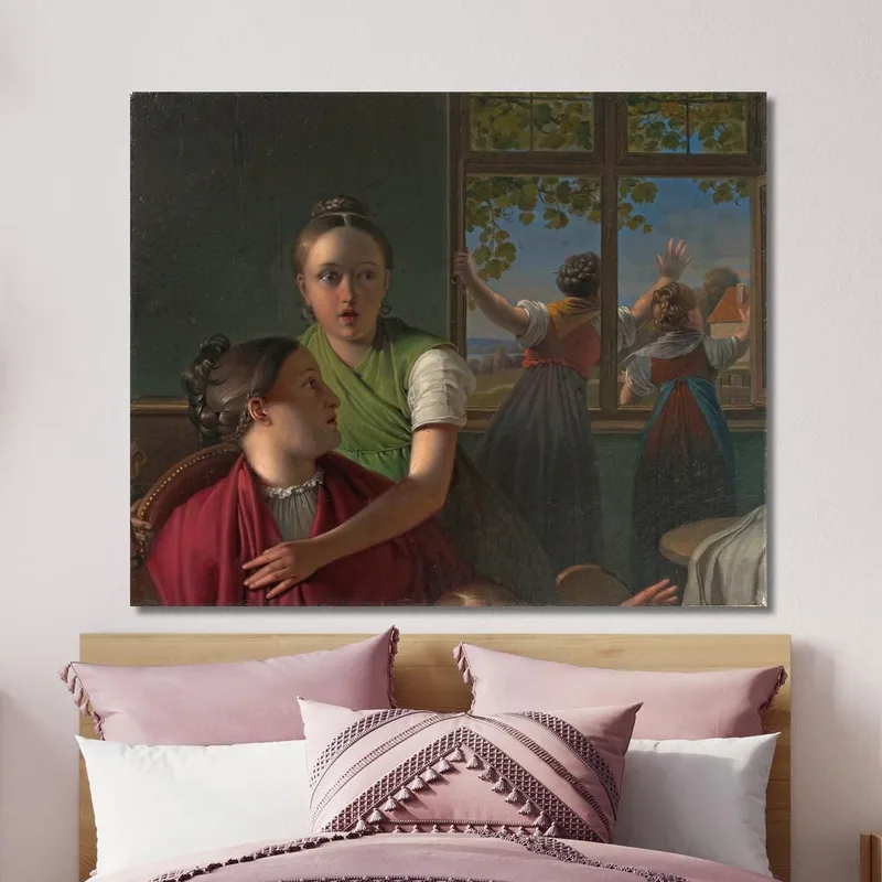 Vier Mädchen In Einem Zimmer Johann Peter Krafft