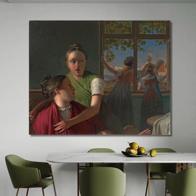 Vier Mädchen In Einem Zimmer Johann Peter Krafft