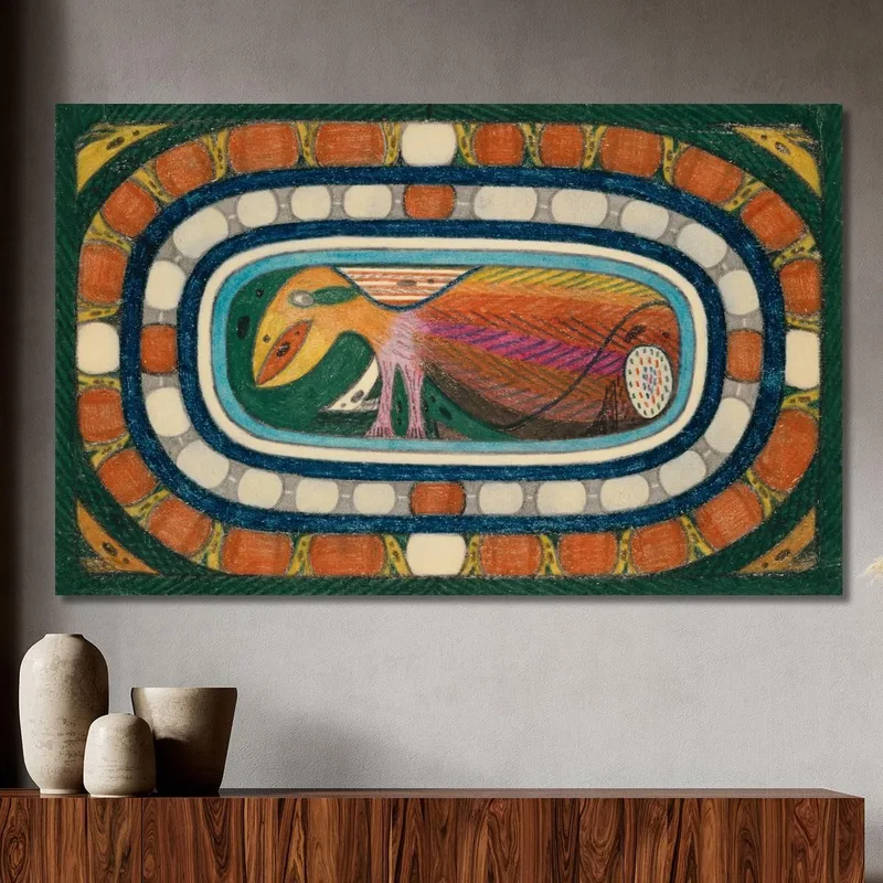 The Dolphins An Absolutely Harmless Giant - Bird Adolf Wölfli