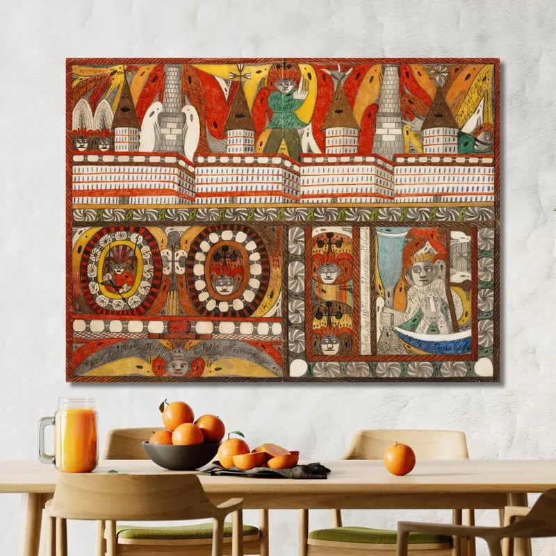 L'Orribile Incendio Gigante Della Madre - Granaio - Est - Muro - Sala Della Città Gigante Adolf Wölfli