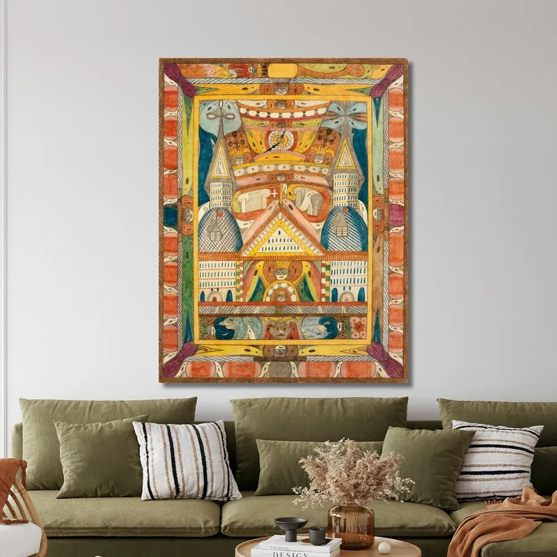 Leantika - Riesen - Grand - Hottell In Lion - See  Indien Adolf Wölfli