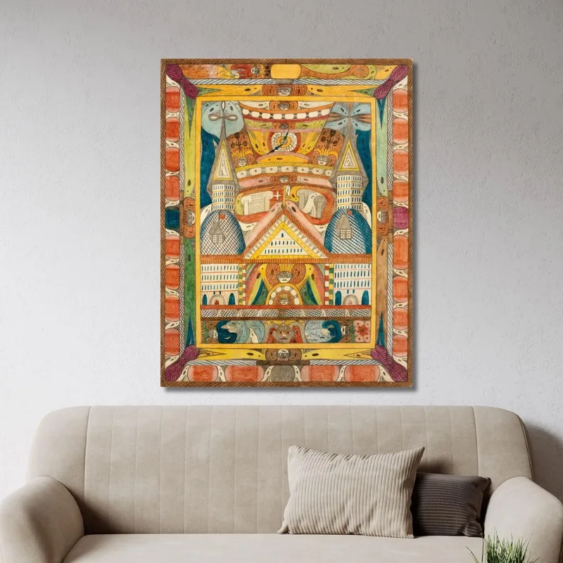 Leantika - Riesen - Grand - Hottell In Lion - See  Indien Adolf Wölfli