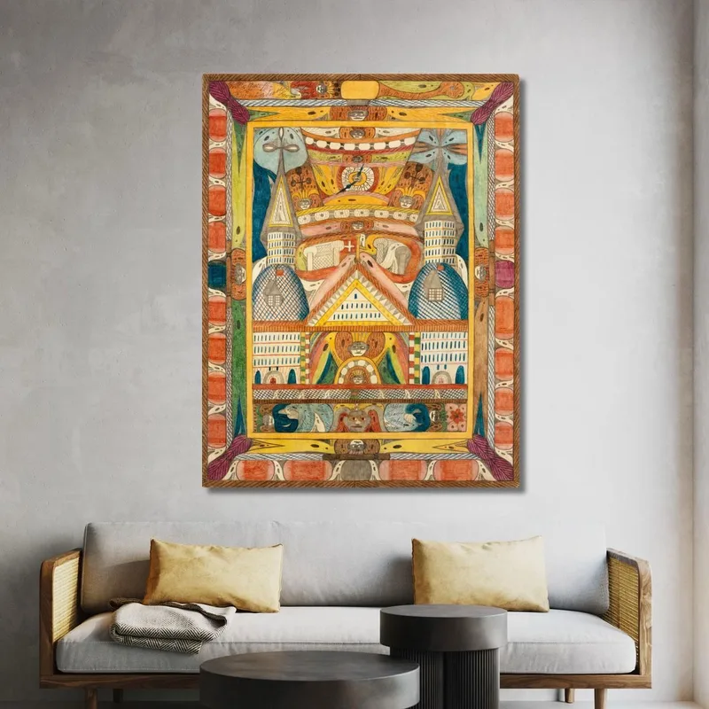 Leantika - Riesen - Grand - Hottell In Lion - See  Indien Adolf Wölfli