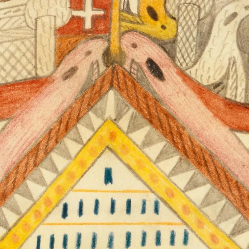 Leantika - Riesen - Grand - Hottell In Lion - See  Indien Adolf Wölfli