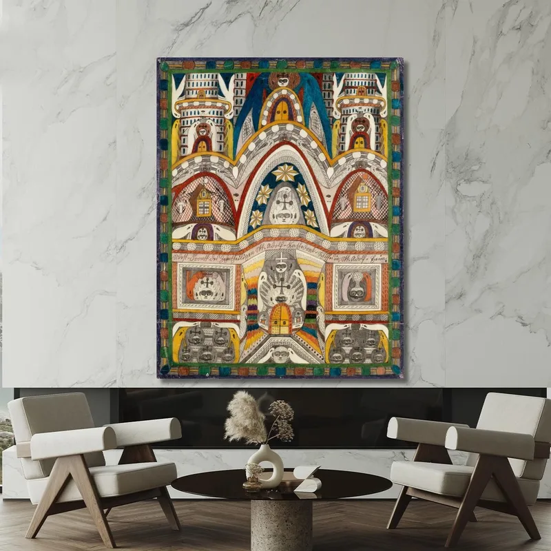 Facciata Ovest Della Decima Santa Cattedrale Di Skt. Adolf Nella Dimora Di Skt. Adolf Adolf Wölfli
