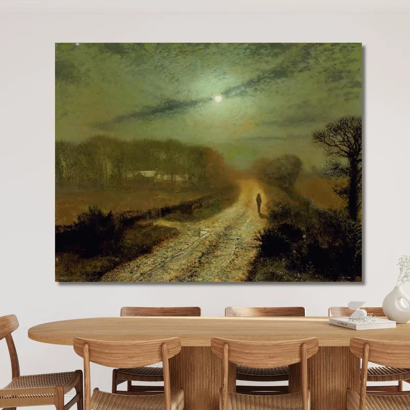 Eine Mondbeschienene Landschaft John Atkinson Grimshaw