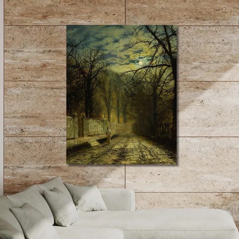 A Moonlit Street 2 John Atkinson Grimshaw