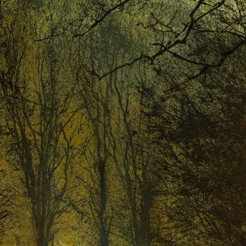 A Moonlit Street 2 John Atkinson Grimshaw