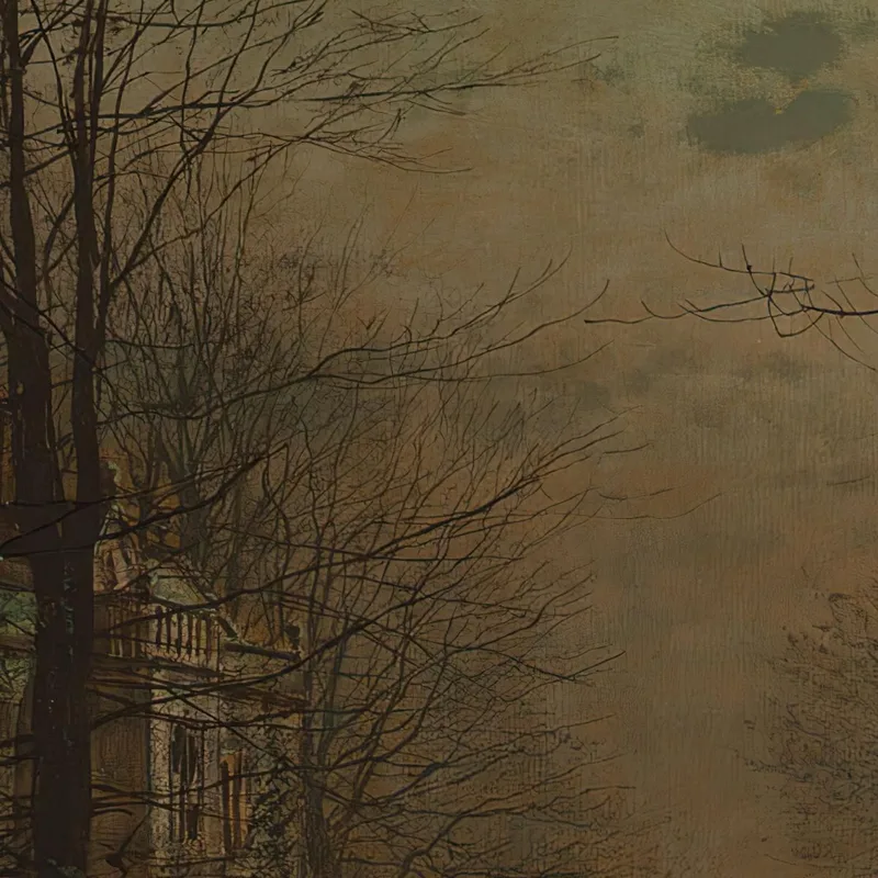 Eine Nasse Straße Knostrop Yorkshire John Atkinson Grimshaw