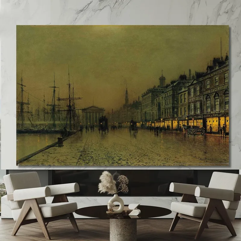 Muelle De Greenock De Noche John Atkinson Grimshaw