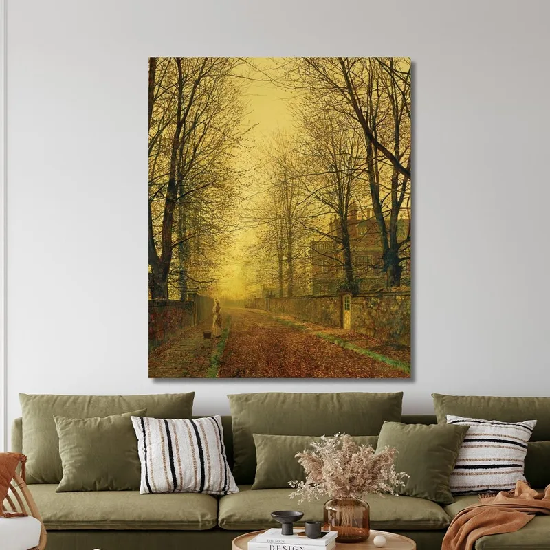 En El Resplandor Dorado Del Otoño John Atkinson Grimshaw