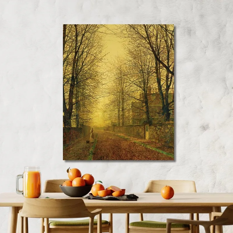 En El Resplandor Dorado Del Otoño John Atkinson Grimshaw