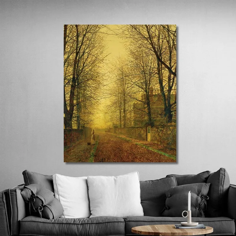 En El Resplandor Dorado Del Otoño John Atkinson Grimshaw