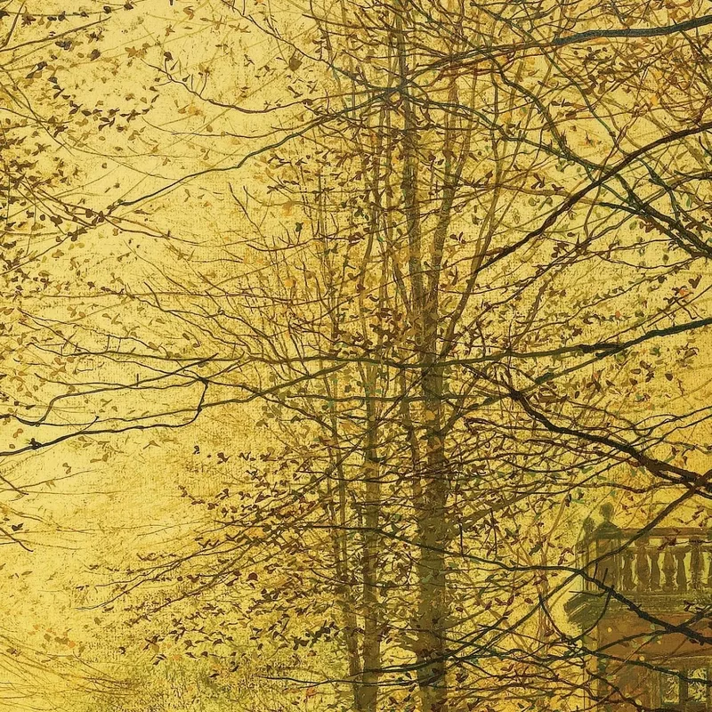 En El Resplandor Dorado Del Otoño John Atkinson Grimshaw