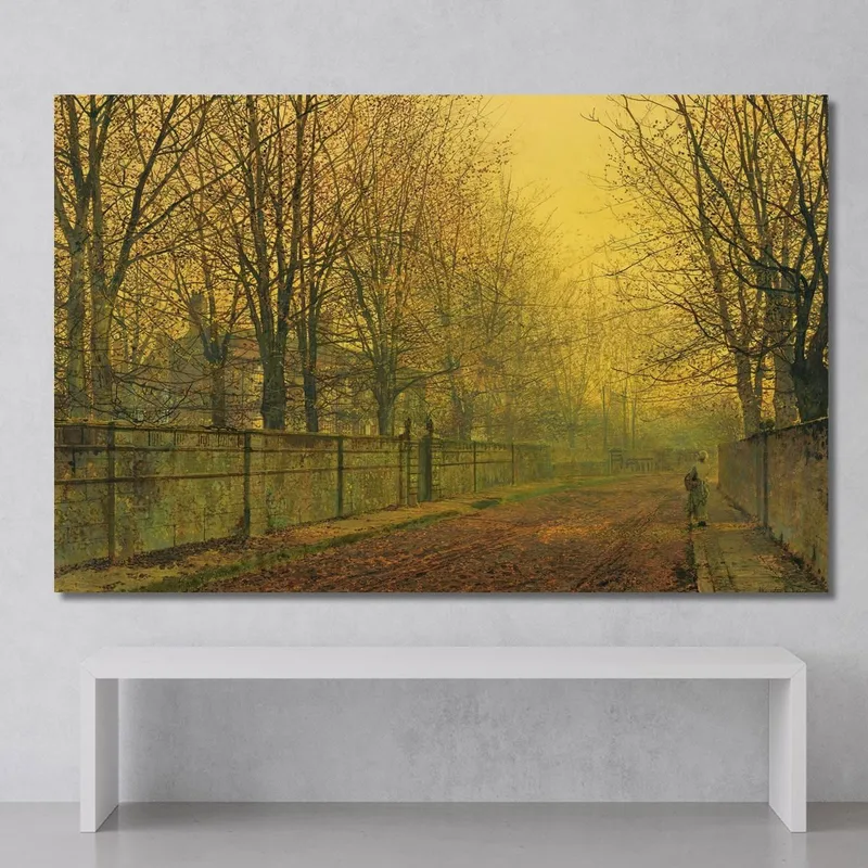 Dans La Lueur Dorée De L'Automne John Atkinson Grimshaw