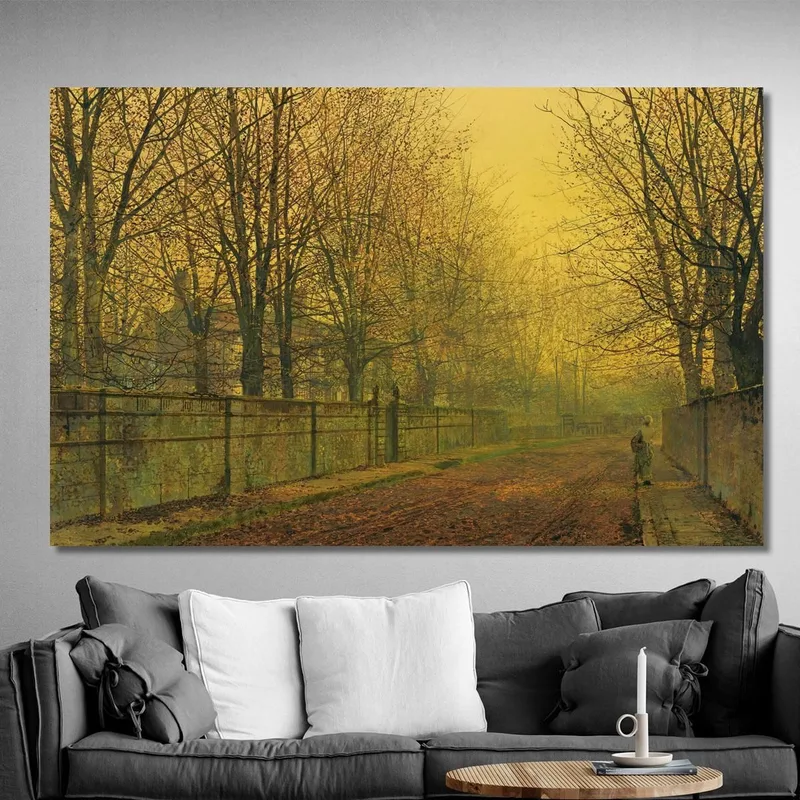 Dans La Lueur Dorée De L'Automne John Atkinson Grimshaw