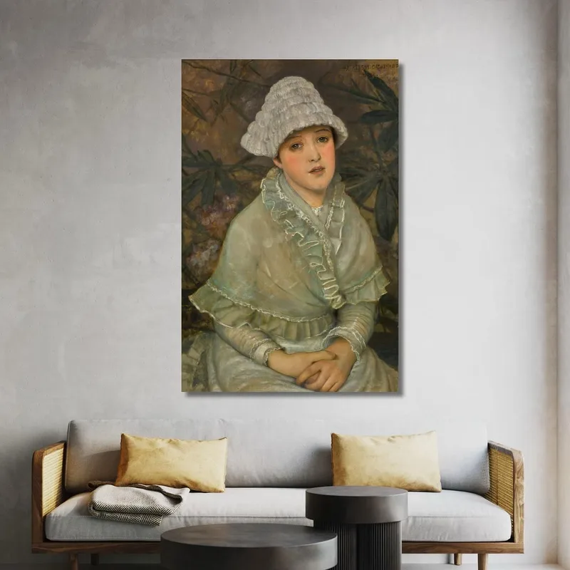 La Mia Piccola Rosa Bianca John Atkinson Grimshaw