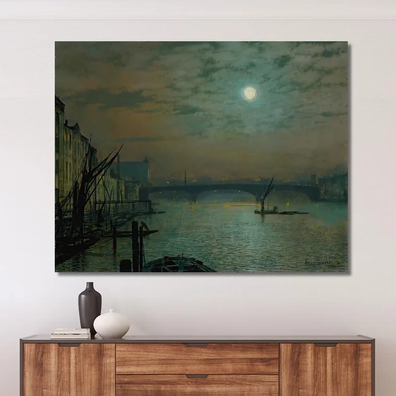Ponte Di Southwark Al Chiaro Di Luna John Atkinson Grimshaw