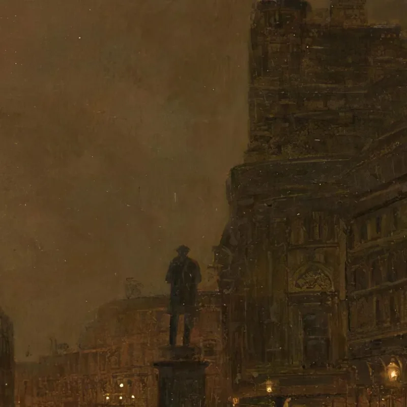 Piazza Sant'Anna E La Borsa Di Manchester John Atkinson Grimshaw