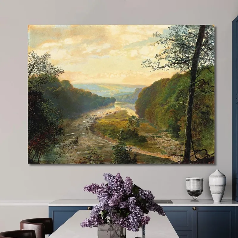 La Vallée De La Wharfe Avec La Tour De Barden En Arrière-Plan John Atkinson Grimshaw