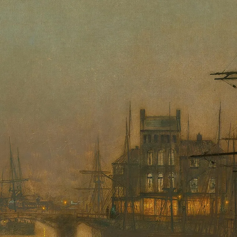 Whitby De Nuit John Atkinson Grimshaw